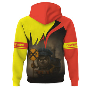 Railspirit Personalized Strasburg Railroad Hoodie Angry Train Hoodie Gift Idea For Train Lover