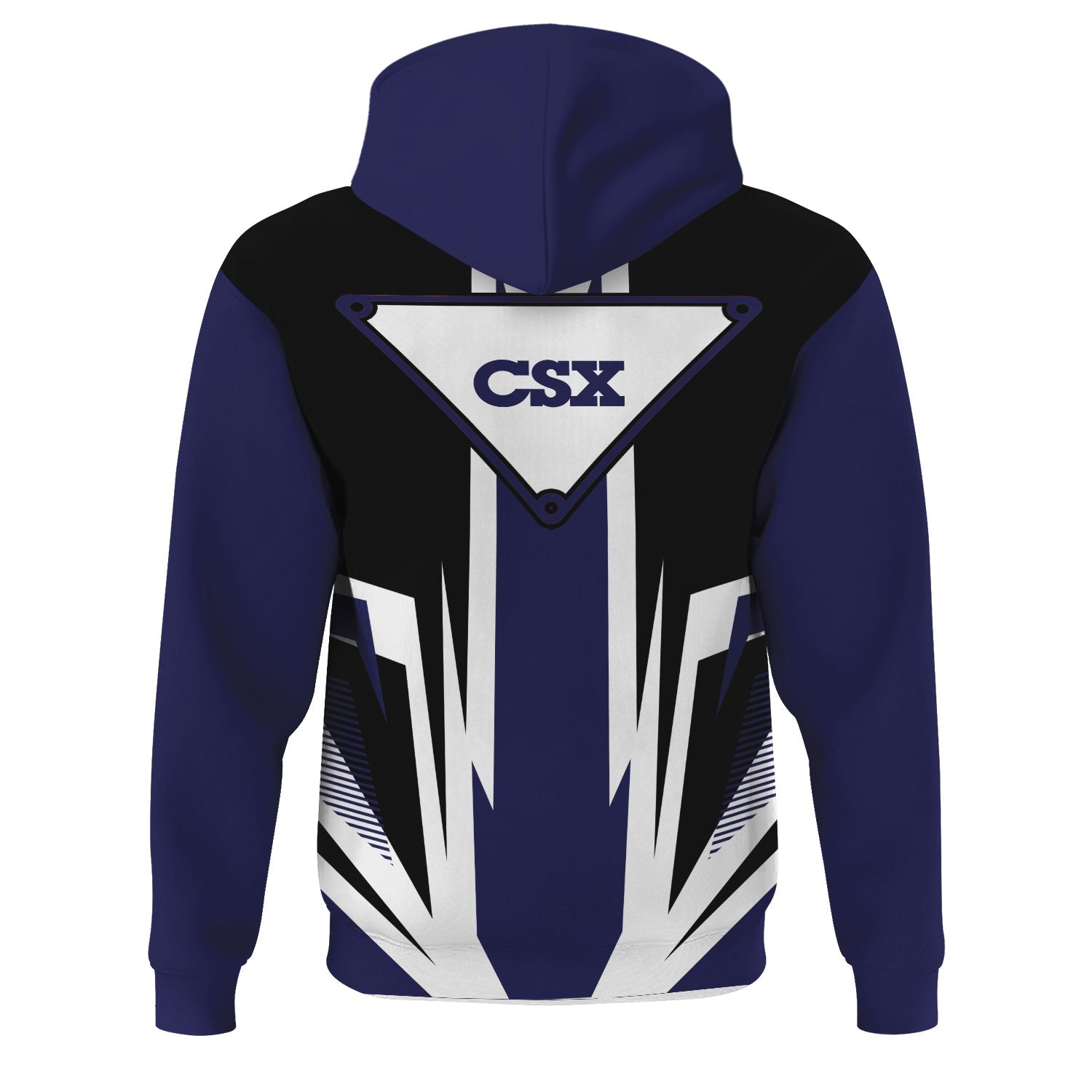 Railspirit CSX Transportation Railroad Hoodie Bold Graphic Style All Over Printed Zip Up Hoodie