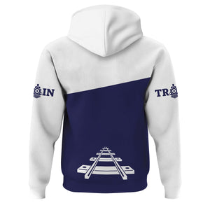 Railspirit Custom Name CSX Transportation Railroad Hoodie One Track Mind Printed Zip Hoodie