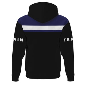 Railspirit Custom Name CSX Transportation Railroad Hoodie American Train Ticket Printed Zip Hoodie