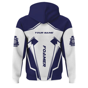 Railspirit Personalized CSX Transportation Railroad Hoodie Railway Trainspotter Style Zip Up Hoodie Gift Idea For Foamers