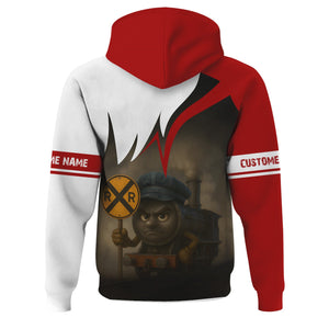 Railspirit Personalized Monon Railroad Hoodie Angry Train Hoodie Gift Idea For Train Lover