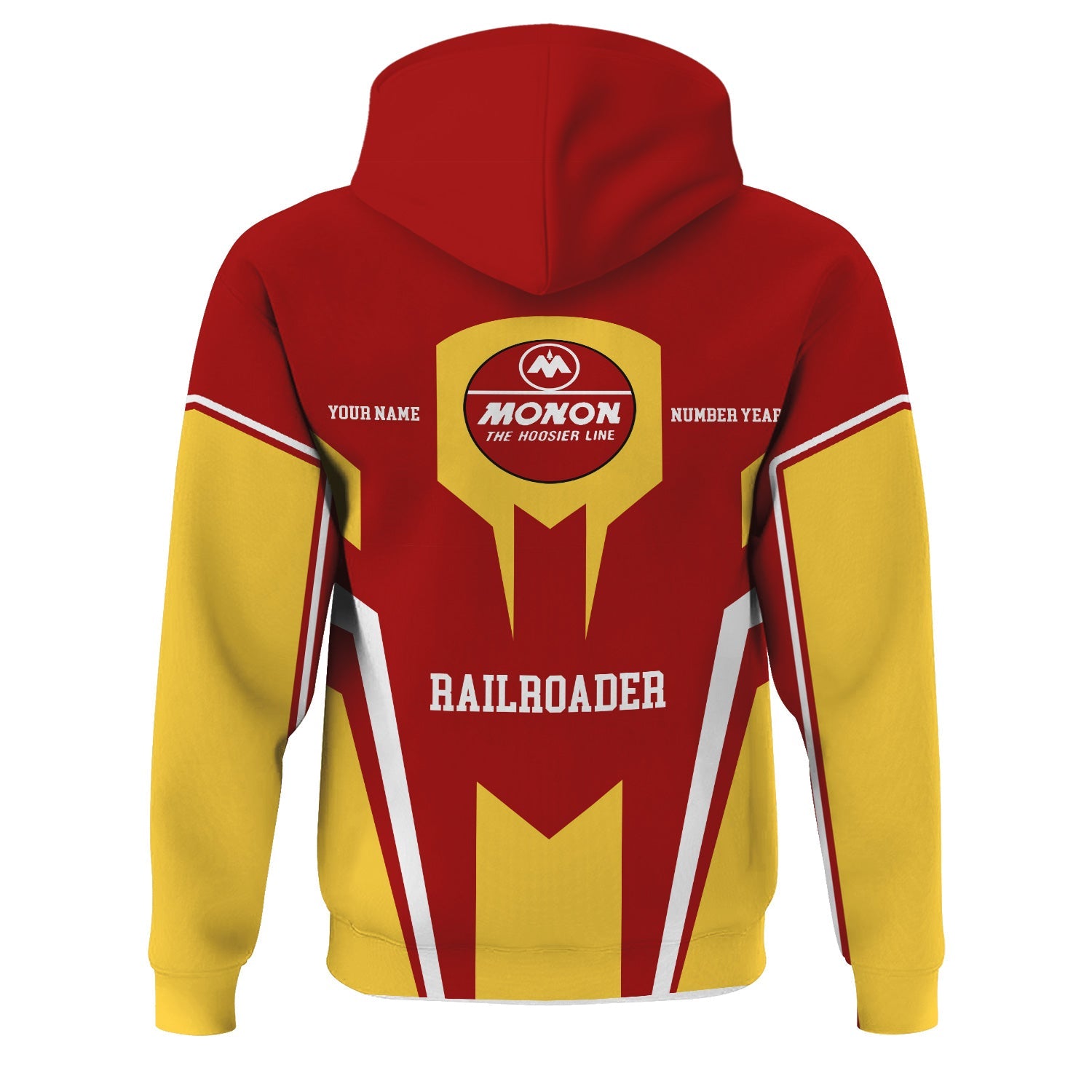 Railspirit Personalized Monon Railroad Hoodie Custom Year Railroader Zip Up Hoodie Gift Idea For Train Lover
