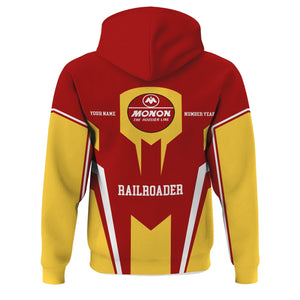 Railspirit Personalized Monon Railroad Hoodie Custom Year Railroader Zip Up Hoodie Gift Idea For Train Lover