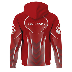 Railspirit Personalized Monon Railroad Hoodie Striking Line Style Train Zip Up Hoodie For Locomotive Lovers