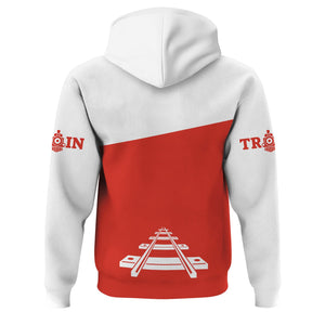 Railspirit Custom Name Canadian National Railroad Hoodie One Track Mind Printed Zip Hoodie