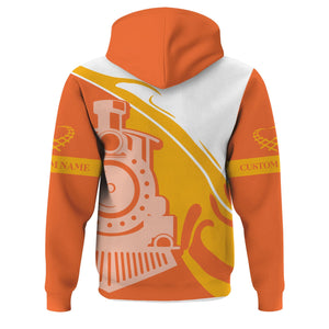 Railspirit Personalized Wheeling And Lake Erie Railroad Hoodie Flame-Inspired Style Zip Up Hoodie Gift Idea For Train Lovers