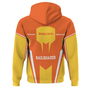 Railspirit Personalized Wheeling And Lake Erie Railroad Hoodie Custom Year Railroader Zip Up Hoodie Gift Idea For Train Lover