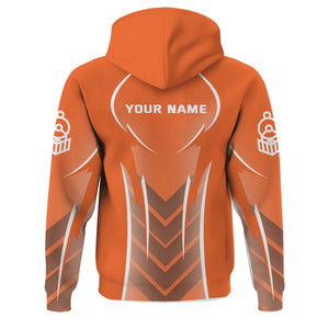 Railspirit Personalized Wheeling And Lake Erie Railroad Hoodie Striking Line Style Train Zip Up Hoodie For Locomotive Lovers