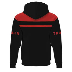 Railspirit Custom Name Bangor And Aroostook Railroad Hoodie American Train Ticket Printed Zip Hoodie