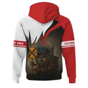 Railspirit Personalized Bangor And Aroostook Railroad Hoodie Angry Train Hoodie Gift Idea For Train Lover