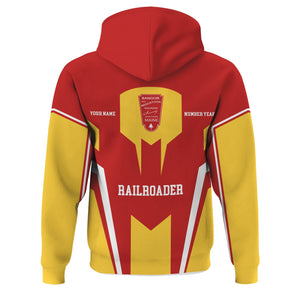 Railspirit Personalized Bangor And Aroostook Railroad Hoodie Custom Year Railroader Zip Up Hoodie Gift Idea For Train Lover