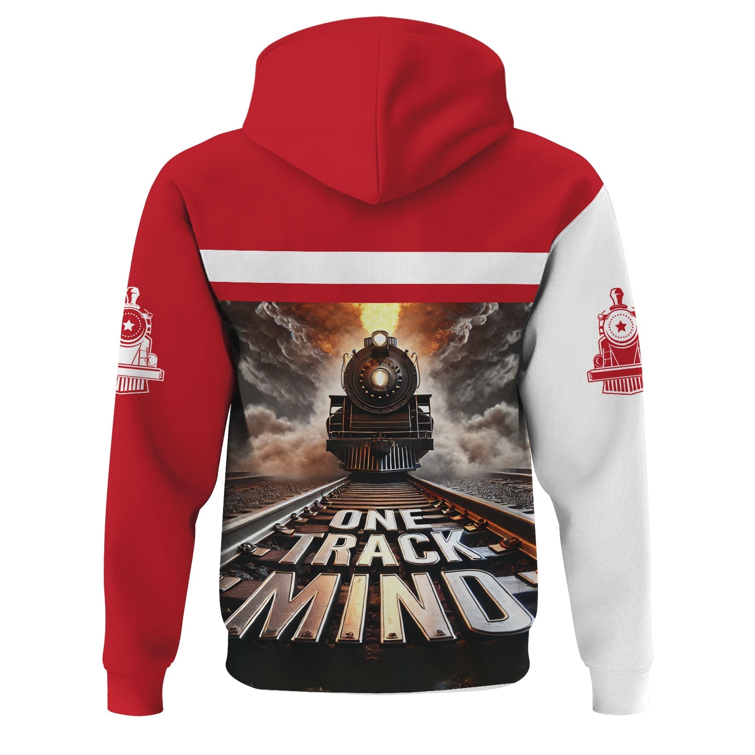 Railspirit Personalized Green Bay & Western Railroad Hoodie One Track Mind Train Printed ZIp Up Hoodie