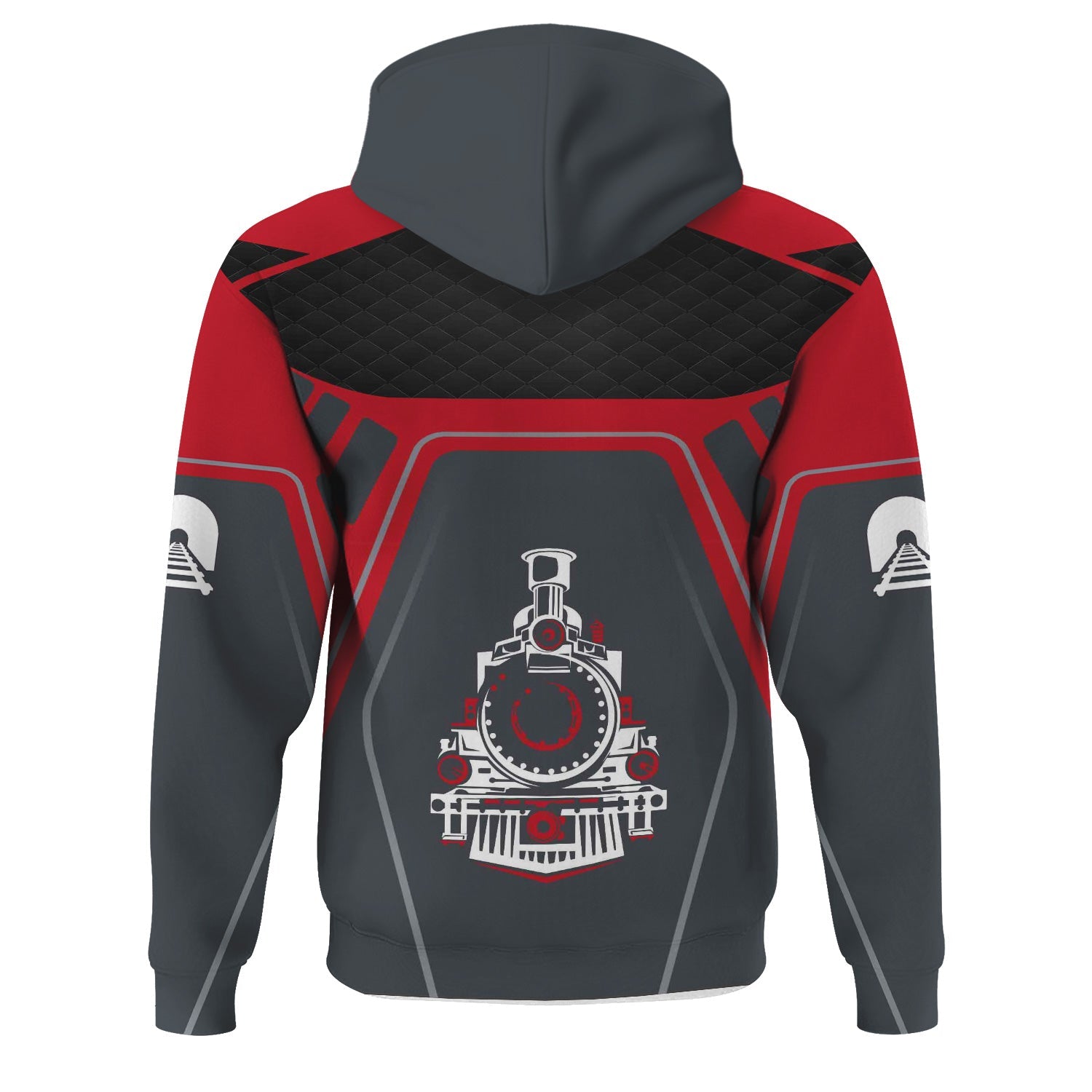 Railspirit Personalized Green Bay & Western Railroad Hoodie Steam Locomotive Engine Graphic Train Zip Up Hoodie All Over Print