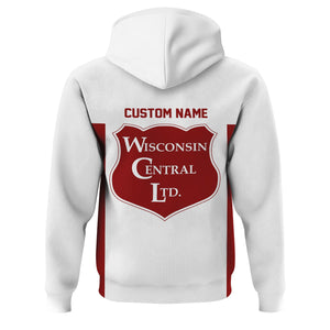 Railspirit Custom Name Wisconsin Central Ltd Railroad Hoodie Yes I Need All Those Train Printed Zip Hoodie