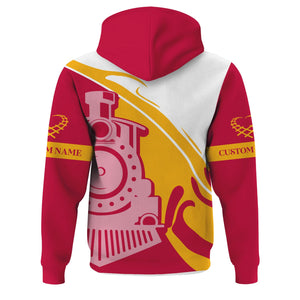 Railspirit Personalized Canadian Pacific Railroad Hoodie Flame-Inspired Style Zip Up Hoodie Gift Idea For Train Lovers