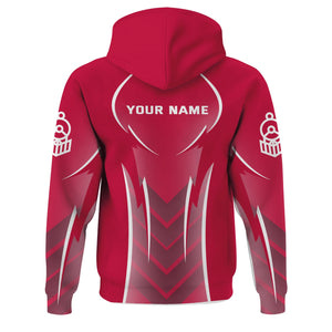 Railspirit Personalized Canadian Pacific Railroad Hoodie Striking Line Style Train Zip Up Hoodie For Locomotive Lovers