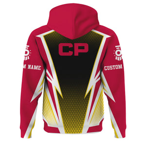 Railspirit Personalized Canadian Pacific Railroad Hoodie Lightning Graphic Style Zip Up Hoodie Gift Idea For Train Lover