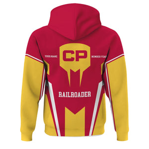 Railspirit Personalized Canadian Pacific Railroad Hoodie Custom Year Railroader Zip Up Hoodie Gift Idea For Train Lover
