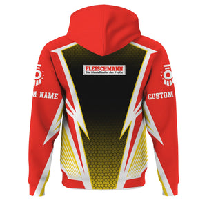 Railspirit Personalized Fleischmann And Western Railroad Hoodie Lightning Graphic Style Zip Up Hoodie Gift Idea For Train Lover