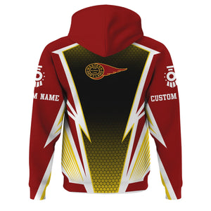 Railspirit Personalized Western Maryland Railway Hoodie Lightning Graphic Style Zip Up Hoodie Gift Idea For Train Lover