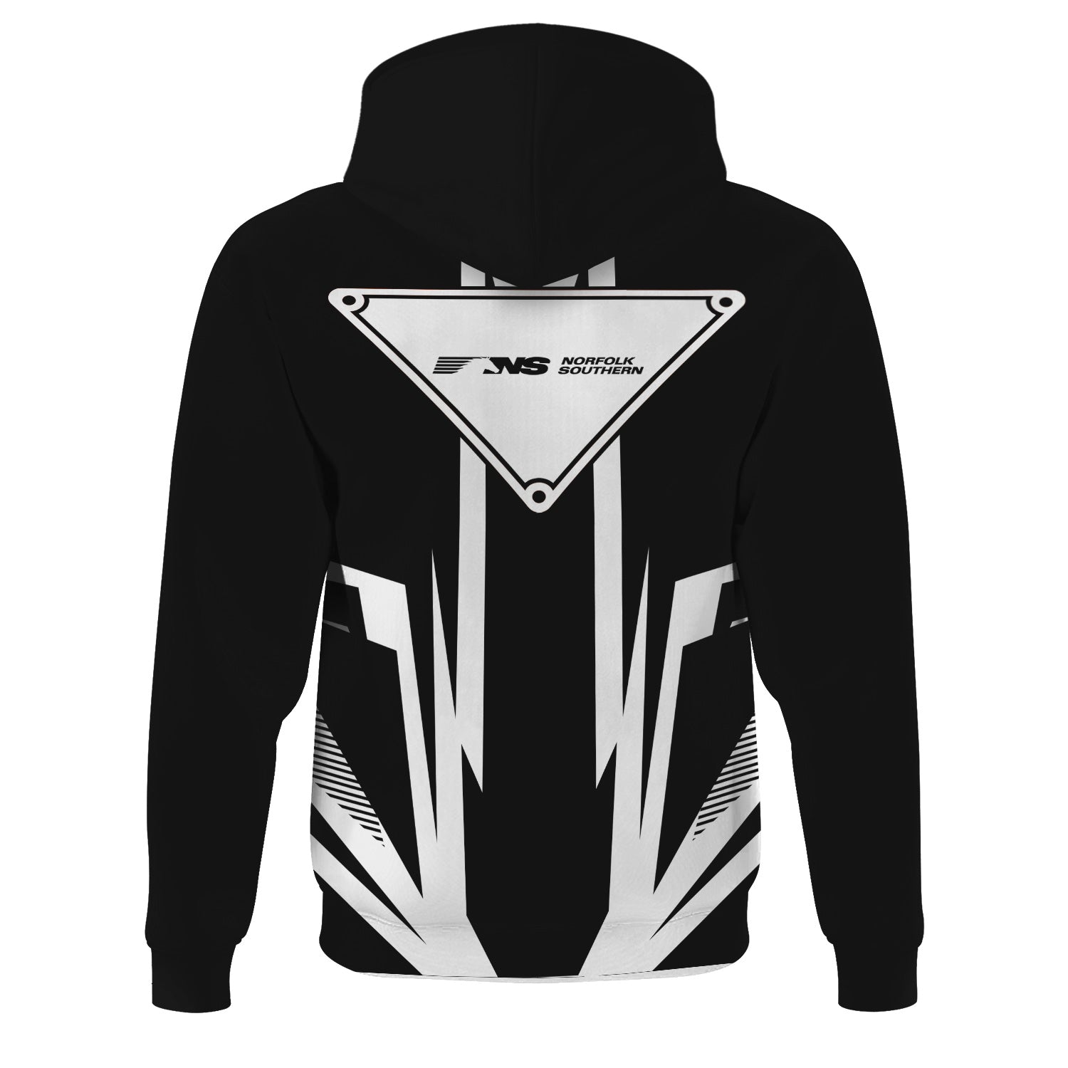 Railspirit Norfolk Southern Railway Hoodie Bold Graphic Style All Over Printed Zip Up Hoodie