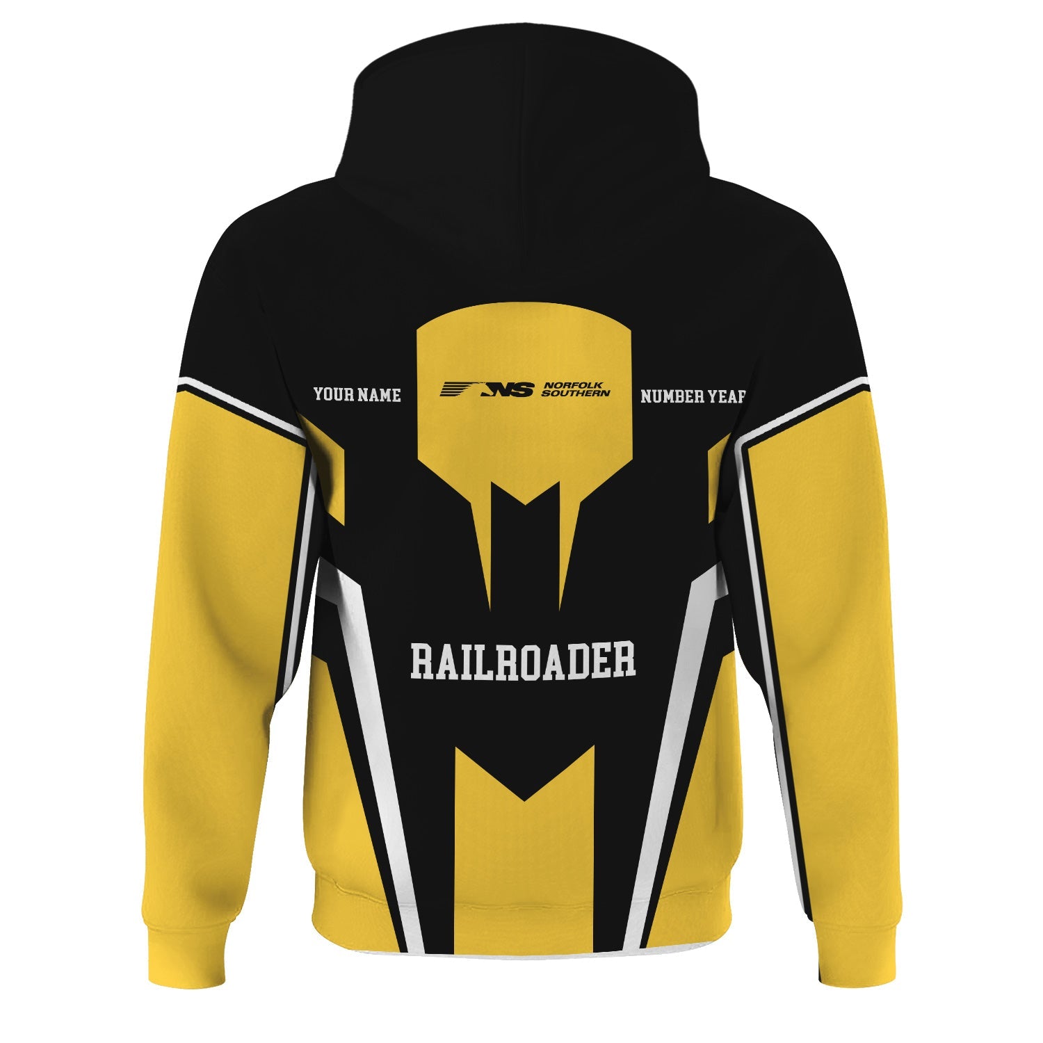 Railspirit Personalized Norfolk Southern Railway Hoodie Custom Year Railroader Zip Up Hoodie Gift Idea For Train Lover