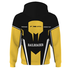 Railspirit Personalized Norfolk Southern Railway Hoodie Custom Year Railroader Zip Up Hoodie Gift Idea For Train Lover