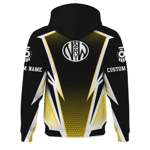 Railspirit Personalized Norfolk and Western Railway Hoodie Lightning Graphic Style N&W Zip Up Hoodie Gift Idea For Train Lover