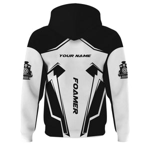 Railspirit Personalized Norfolk and Western Railway Hoodie Railway Trainspotter Style N&W Zip Up Hoodie Gift Idea For Foamers