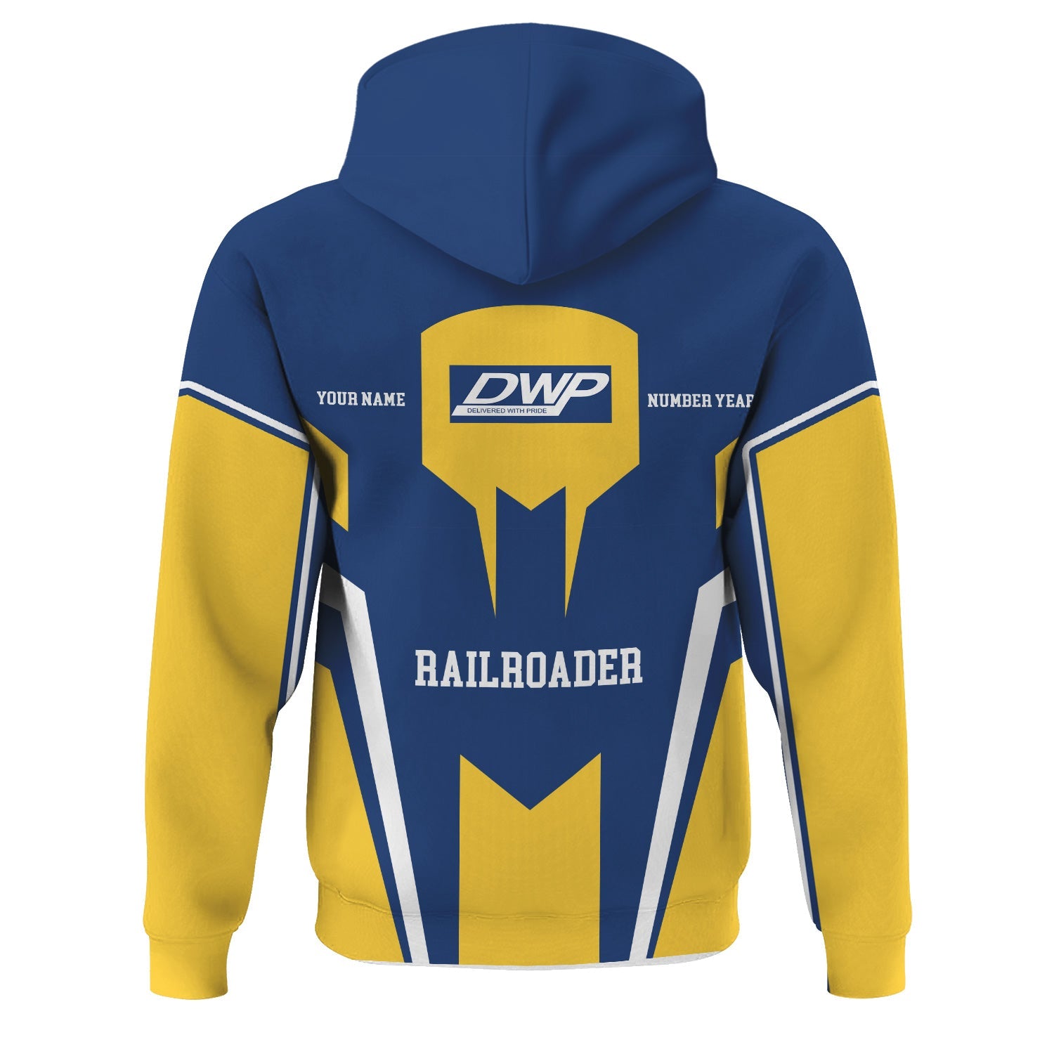 Railspirit Personalized Duluth, Winnipeg and Pacific Railway Hoodie Custom Year Railroader Zip Up Hoodie Gift Idea For Train Lover