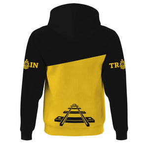 Railspirit Custom Name Central of Georgia Railway Hoodie One Track Mind Printed Zip Hoodie