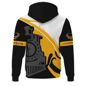 Railspirit Personalized Central of Georgia Railway Hoodie Flame-Inspired Style Zip Up Hoodie Gift Idea For Train Lovers