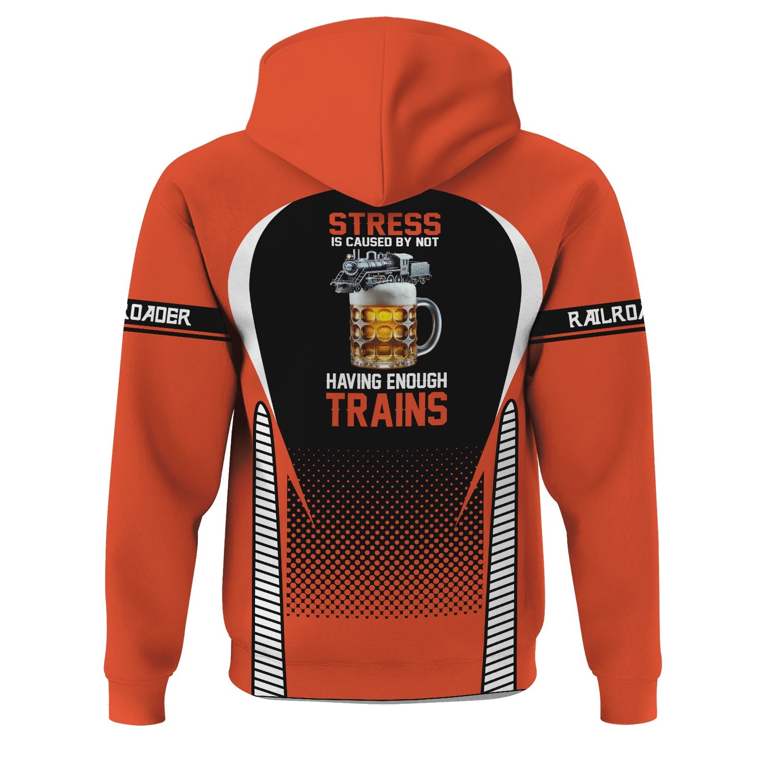 Railspirit Personalized Texas and Pacific Railway Hoodie Stress Is Caused By Not Having Enough Trains  Zip Up Hoodie