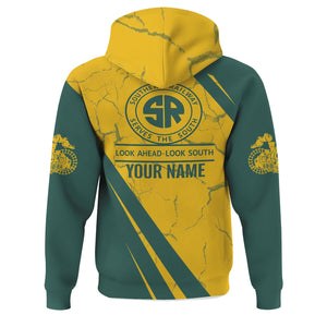 Railspirit Personalized Southern Railway U.S Hoodie Crackle Texture Style SOU Train Zip Up Hoodie For Trackhead