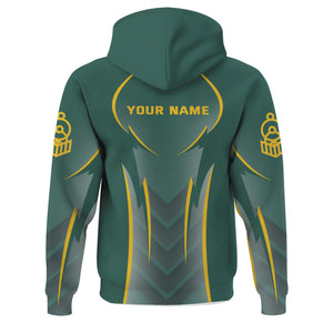 Railspirit Personalized Southern Railway U.S Hoodie Striking Line Style SOU Train Zip Up Hoodie For Locomotive Lovers