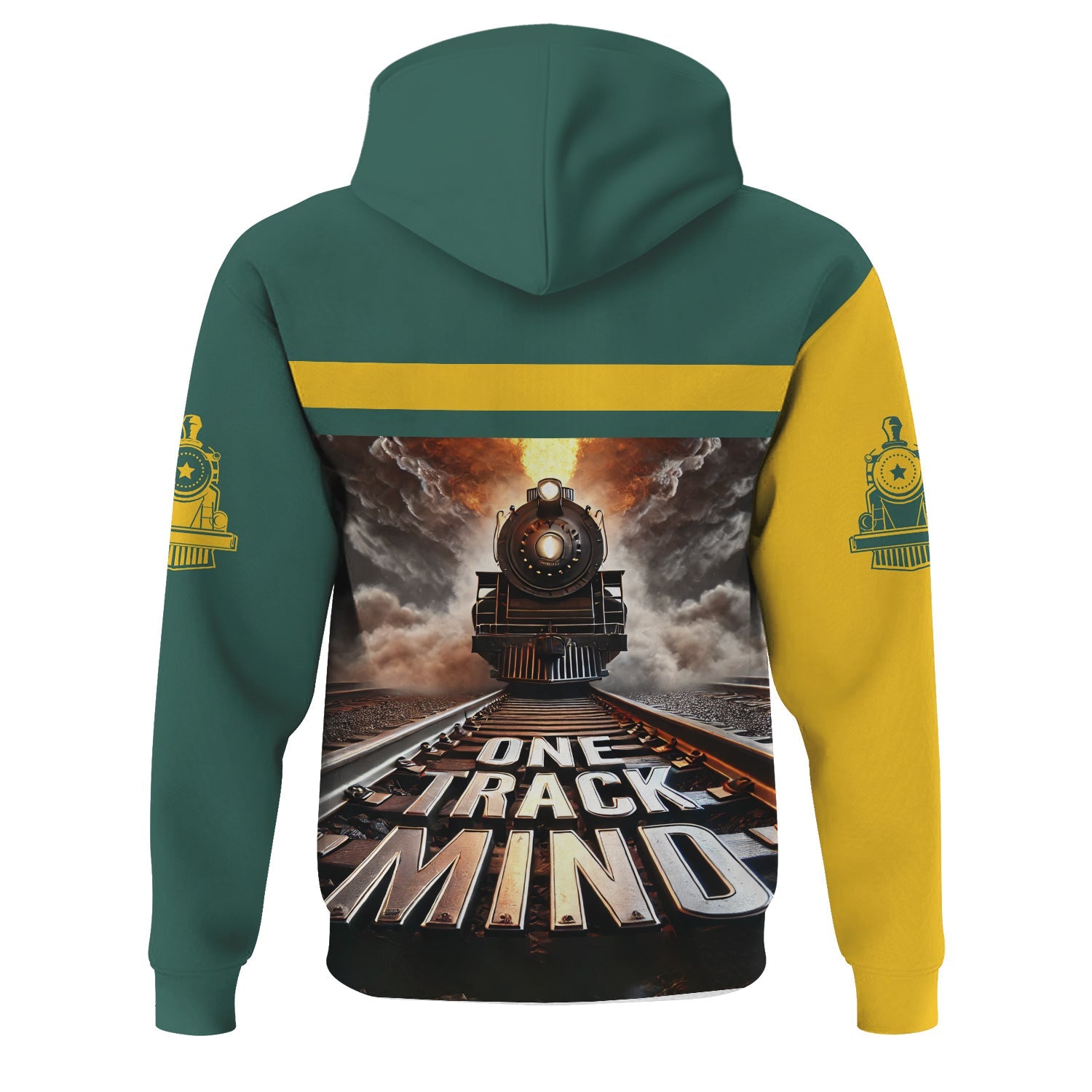 Railspirit Personalized Southern Railway U.S Hoodie One Track Mind SOU Train Printed ZIp Up Hoodie