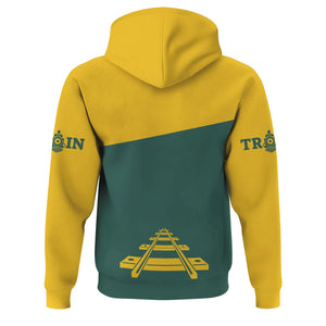 Railspirit Custom Name Southern Railway U.S Hoodie One Track Mind SOU Printed Zip Hoodie