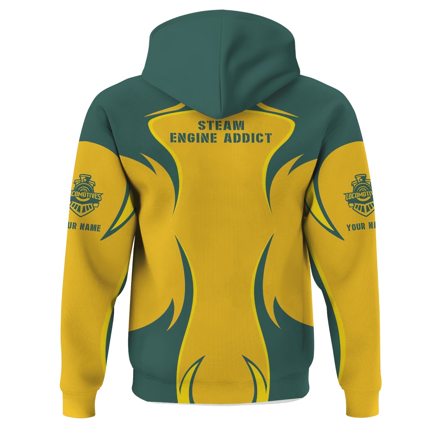 Railspirit Personalized Southern Railway U.S Hoodie Distinctive Flame Style SOU Zip Up Hoodie For Steam Engine Addict