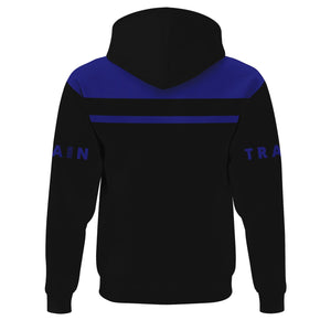 Railspirit Custom Name Santa Fe Railway Hoodie American Train Ticket Atchison, Topeka and Santa Fe Railway Printed Zip Hoodie