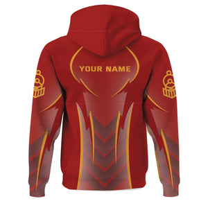 Railspirit Personalized Chicago South Shore and South Bend Railroad Hoodie Striking Line Style Train Zip Up Hoodie For Locomotive Lovers