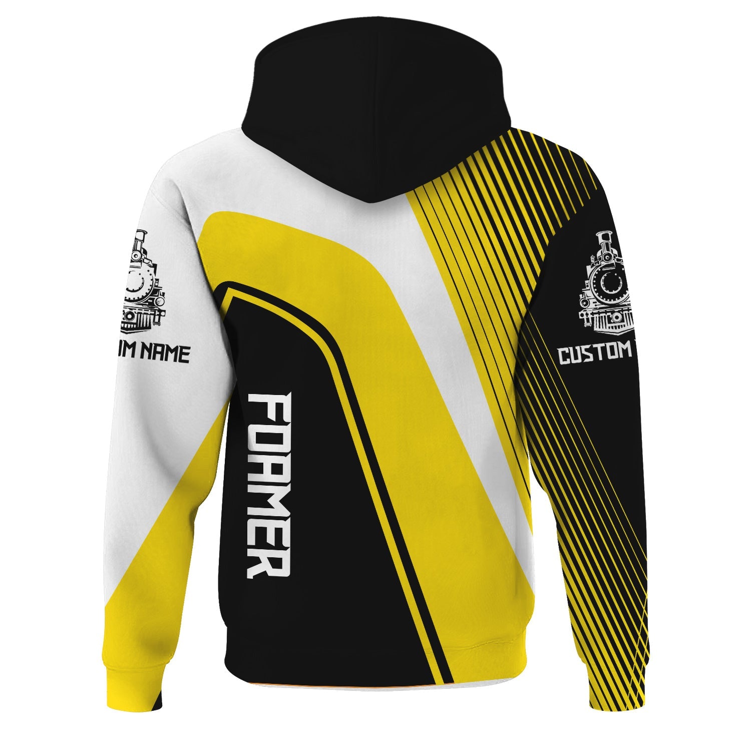 Railspirit Personalized Union Electric Railway Hoodie Vibrant Striking Style Zip Up Hoodie For Rail Enthusiasts