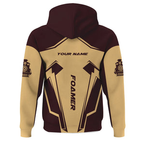 Railspirit Personalized London, Midland and Scottish Railway Hoodie Railway Trainspotter Style Zip Up Hoodie Gift Idea For Foamers