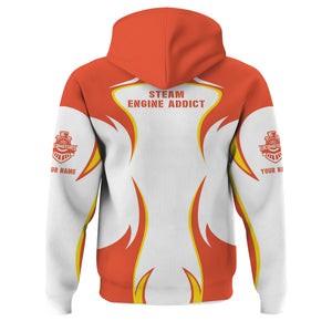 Railspirit Personalized Avanti West Coast Hoodie Distinctive Flame Style Zip Up Hoodie For Steam Engine Addict