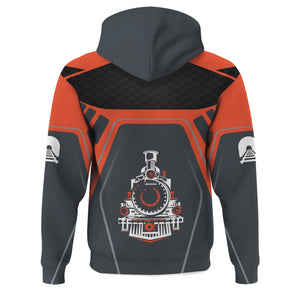 Railspirit Personalized Avanti West Coast Hoodie Steam Locomotive Engine Graphic Train Zip Up Hoodie All Over Print