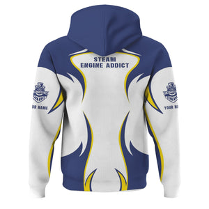 Railspirit Personalized London and North Eastern Railway Hoodie Distinctive Flame Style Zip Up Hoodie For Steam Engine Addict