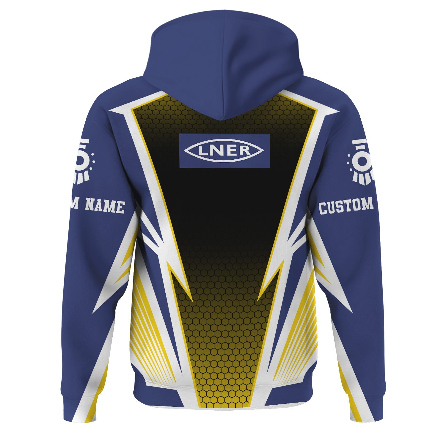 Railspirit Personalized London and North Eastern Railway Hoodie Lightning Graphic Style Zip Up Hoodie Gift Idea For Train Lover