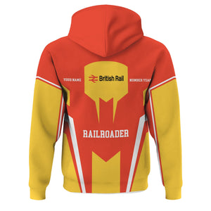 Railspirit Personalized British Railway Hoodie Custom Year Railroader Zip Up Hoodie Gift Idea For Train Lover