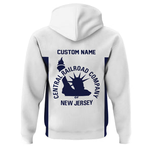 Railspirit Custom Name CNJ Jersey Central Railroad Hoodie Yes I Need All Those Train Printed Zip Hoodie