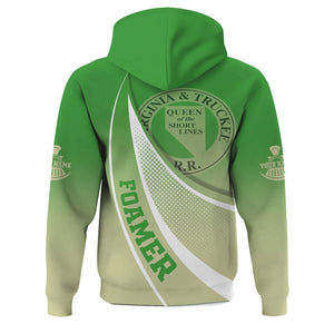 Railspirit Personalized Virginia & Truckee Railroad Hoodie Railway-Themed Style Zip Up Hoodie Gift Idea For Trainspotter